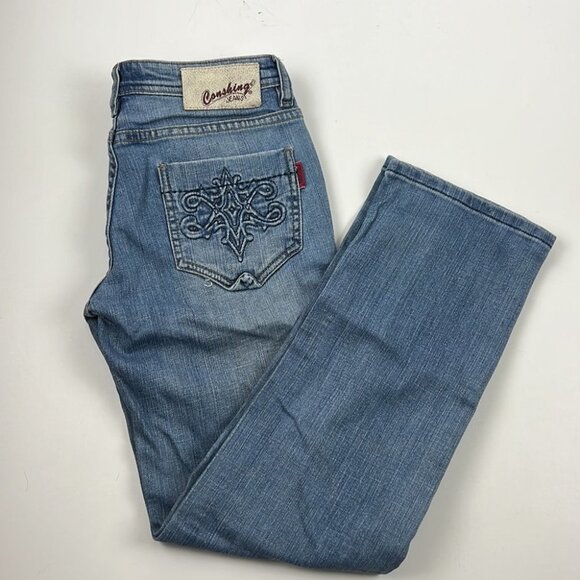 Conshing Mid-Rise 5 pocket Bedazzled Jeans - Picture 9 of 10